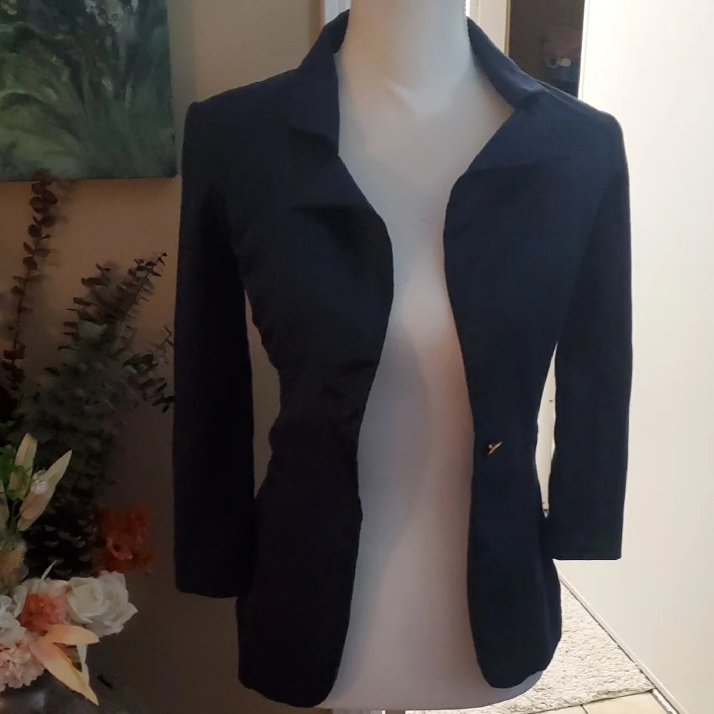Stoosh Design Women's Dark Blue Blazer - Picture 1 of 8